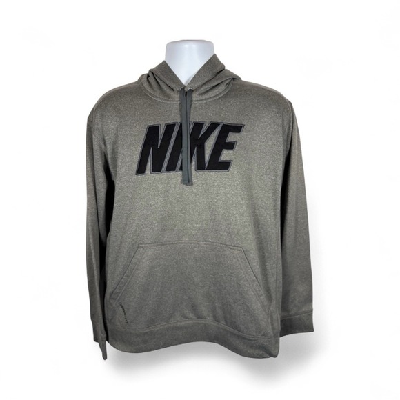 Nike Men's Hoodie Sweatshirt Size Large Gray Pullover Logo - 814 - Picture 1 of 10